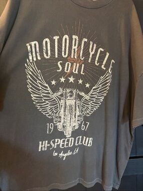 No Boundaries Gray Motorcycle Soul Graphic Tee